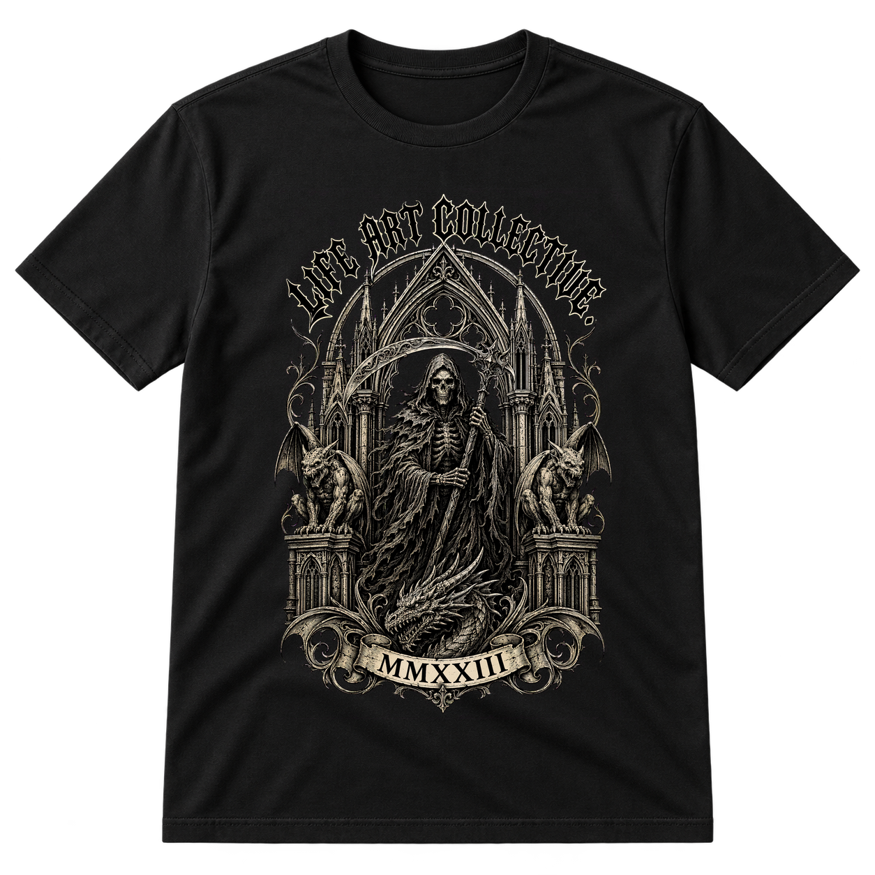Life Art Collective Grim Reaper Gothic Tshirt