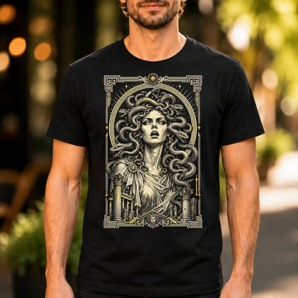 Medusa Serpent Mythology Illustration Tshirt