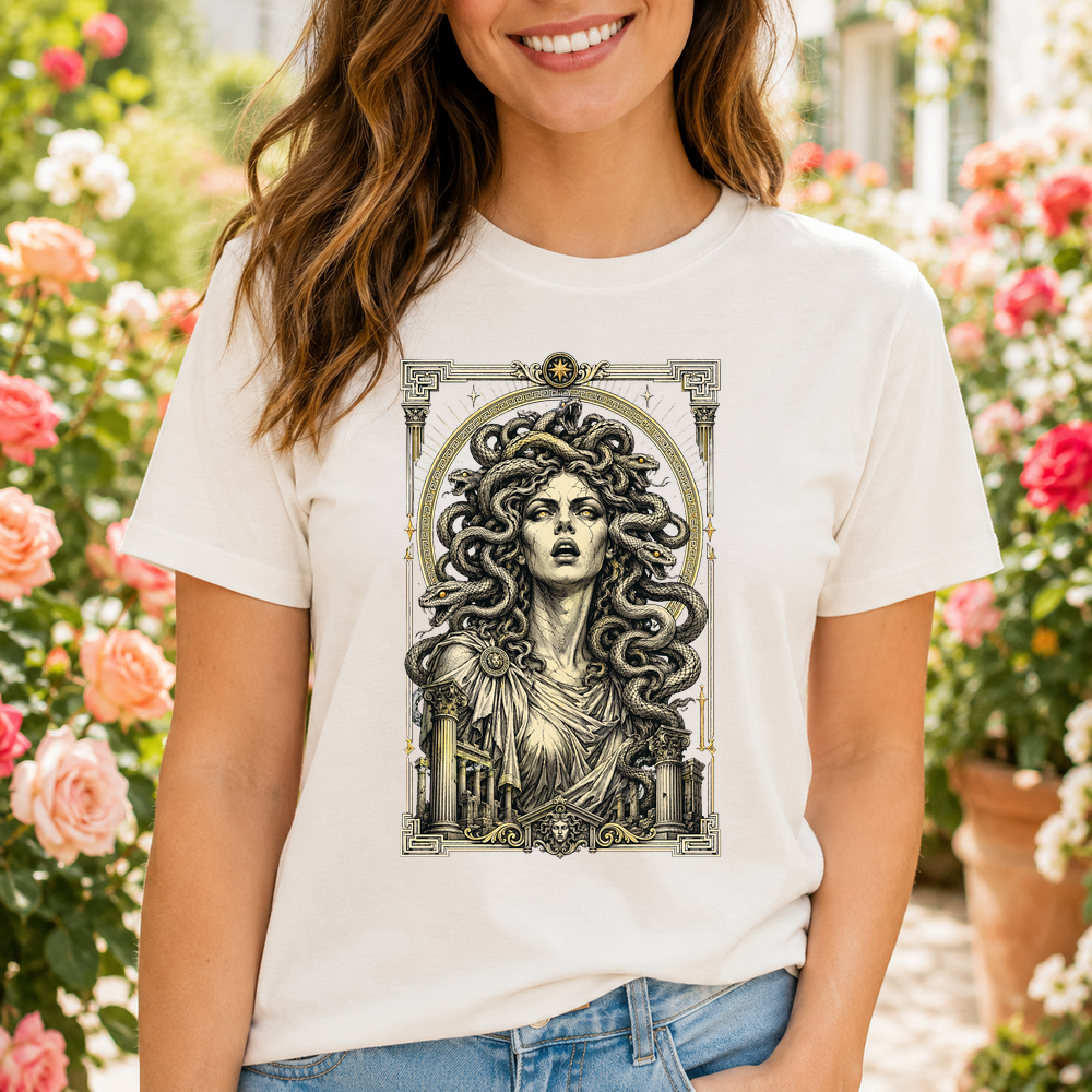 Medusa Serpent Mythology Illustration Tshirt