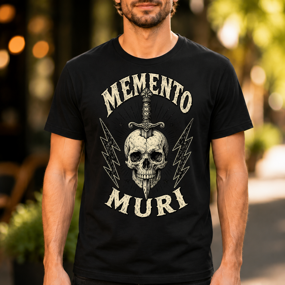Memento Muri Skull Dagger Lightning Tshirt