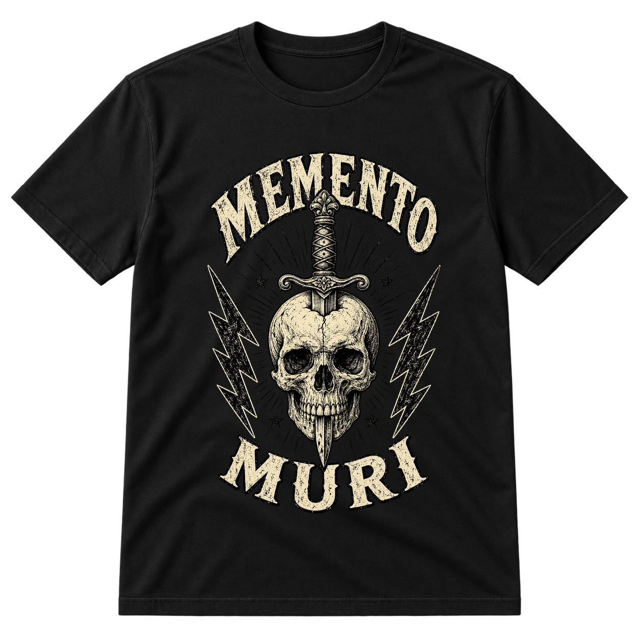 Memento Muri Skull Dagger Lightning Tshirt