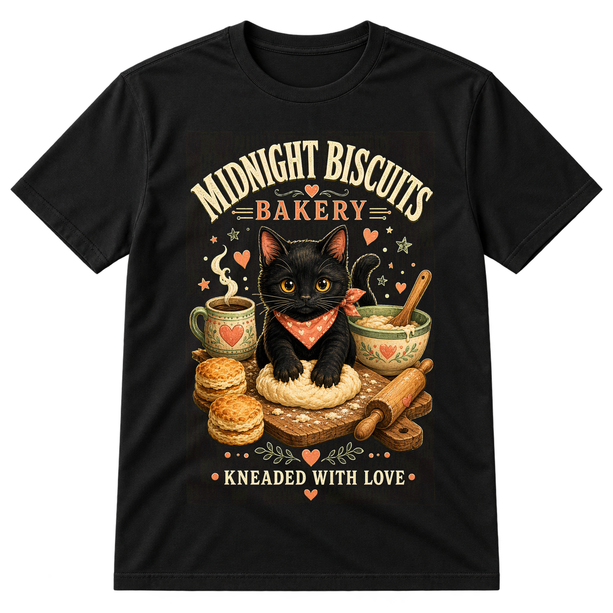 Midnight Biscuits Bakery Cat Tshirt