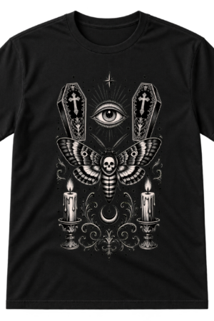 Mystical Moth Ouija Tattoo Design Tshirt