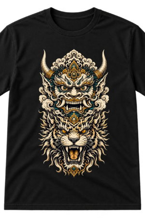 Mythical Lion Mask Fusion Tshirt