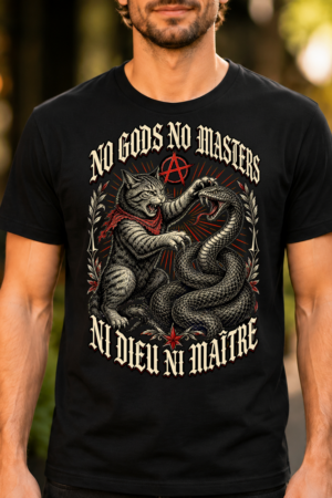 No Gods No Masters Cat Vs Snake Tshirt