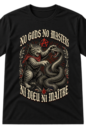 No Gods No Masters Cat Vs Snake Tshirt