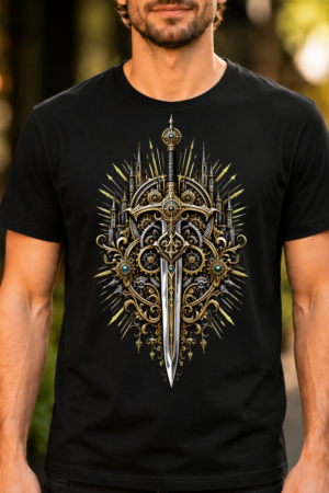 Ornate Radial Sword Emblem Tshirt