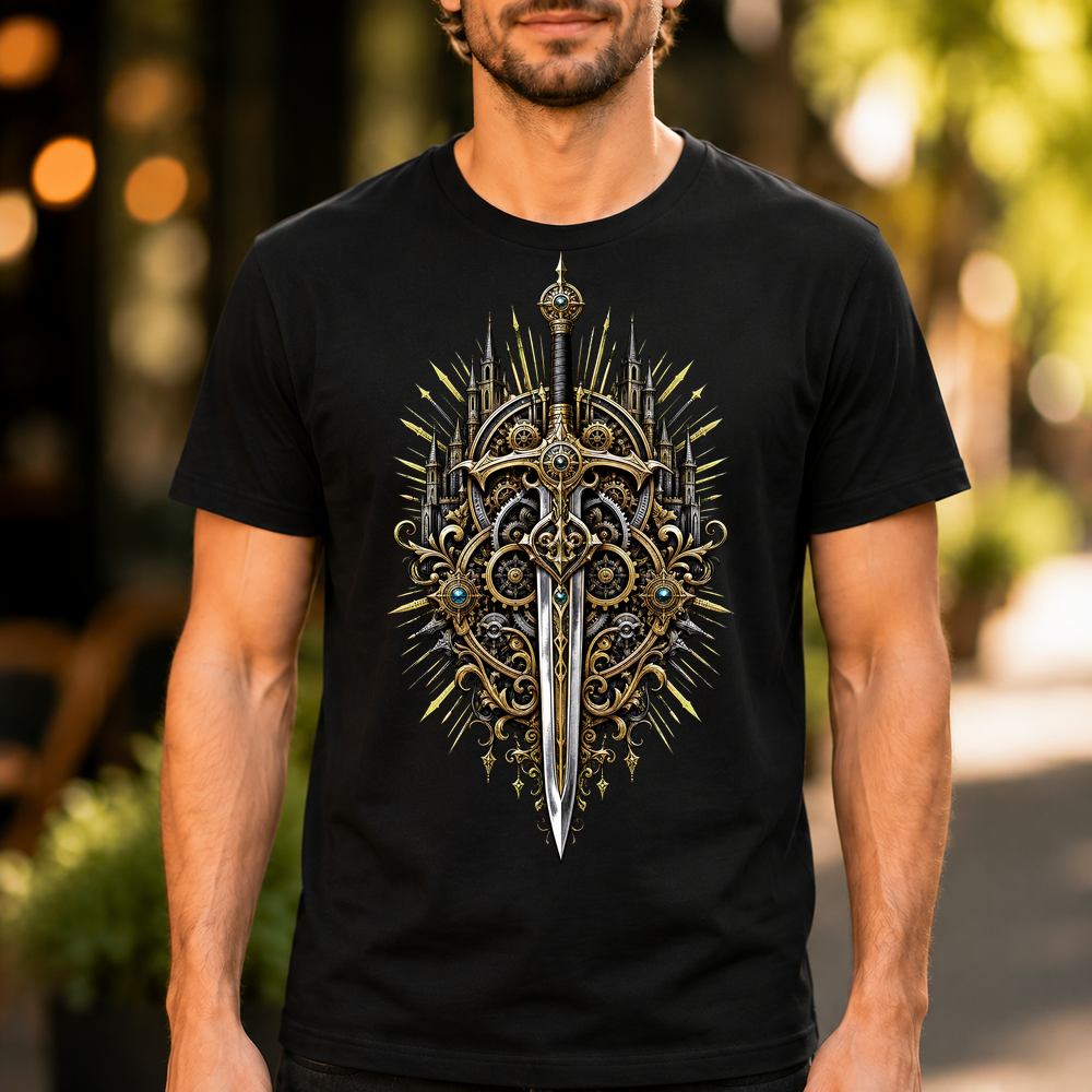 Ornate Radial Sword Emblem Tshirt