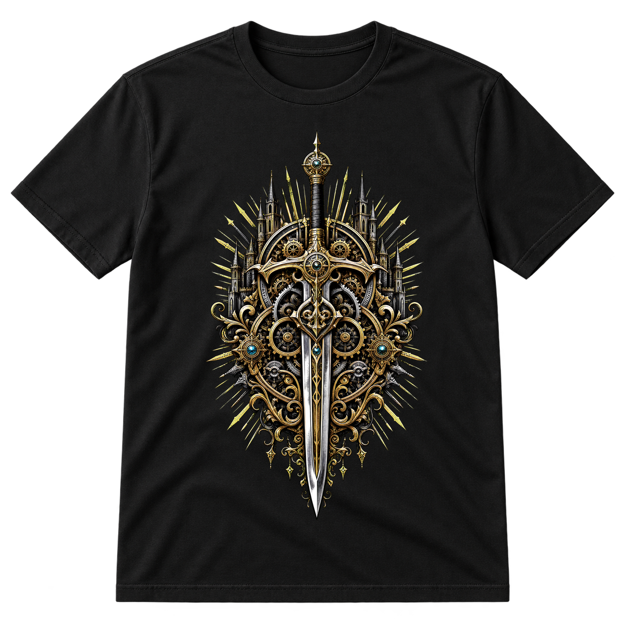 Ornate Radial Sword Emblem Tshirt