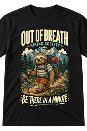 Out Of Breath Hiking Society Sloth Tshirt