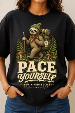 Pace Yourself Hiking Sloth Tshirt