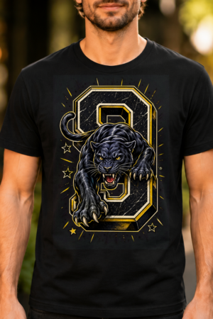 Panther Number Athletic Graphic Tshirt