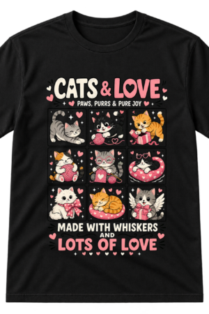 Playful Black Cats Grid Tshirt