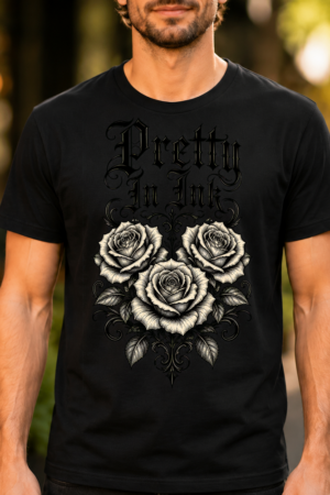 Pretty In Ink Gothic Rose Tattoo Tshirt