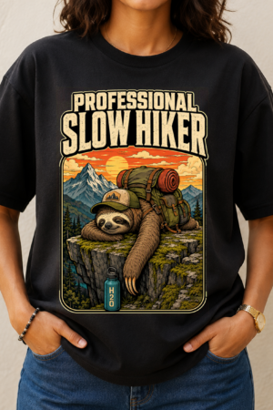 Professional Slow Hiker Sloth Tshirt