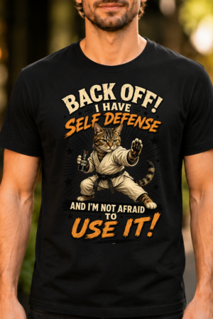 Self Defense Cat Meme Tshirt