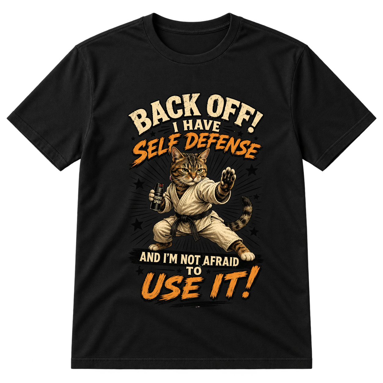 Self Defense Cat Meme Tshirt