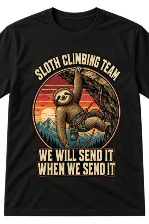 Sloth Climbing Team Send It Tshirt