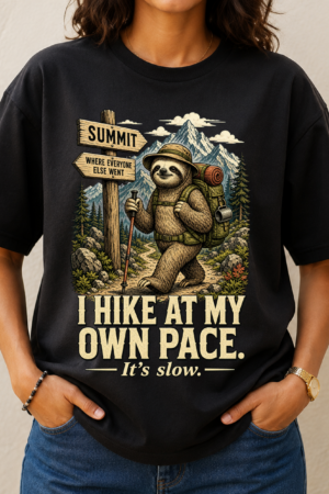 Sloth Hikes Own Pace Tshirt