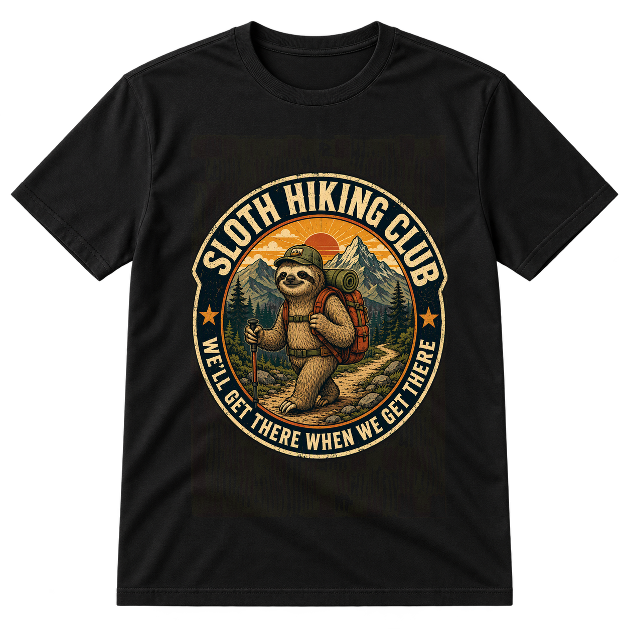 Sloth Hiking Club 2 Tshirt
