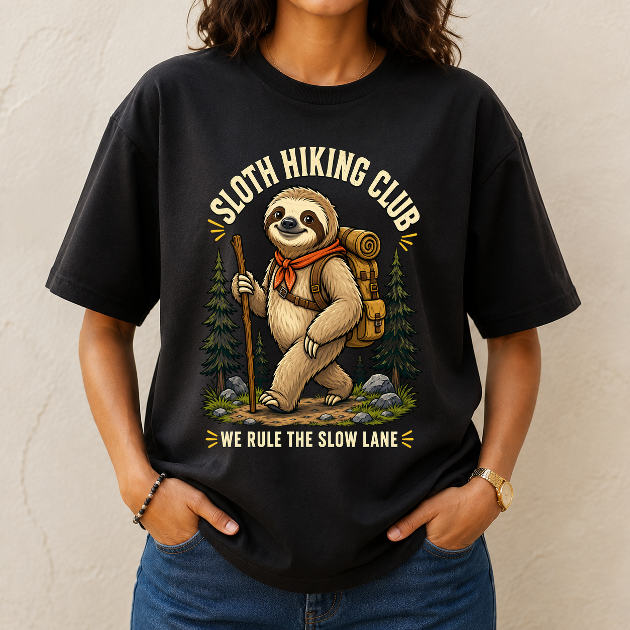 Sloth Hiking Club Tshirt