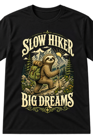 Slow Hiker Big Dreams Sloth Tshirt