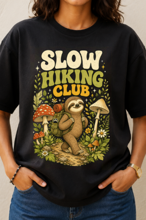 Slow Hiking Club Sloth Tshirt