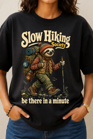 Slow Hiking Society Sloth Tshirt