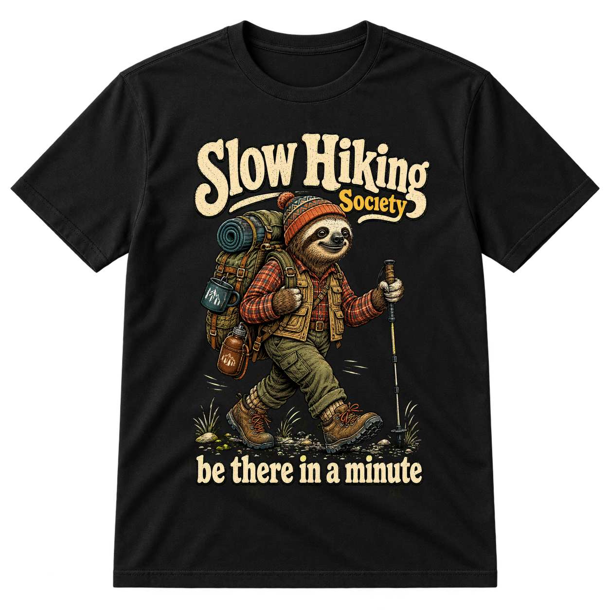 Slow Hiking Society Sloth Tshirt