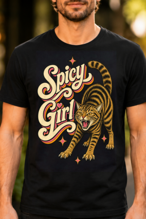 Spicy Girl Hissing Cat Tshirt