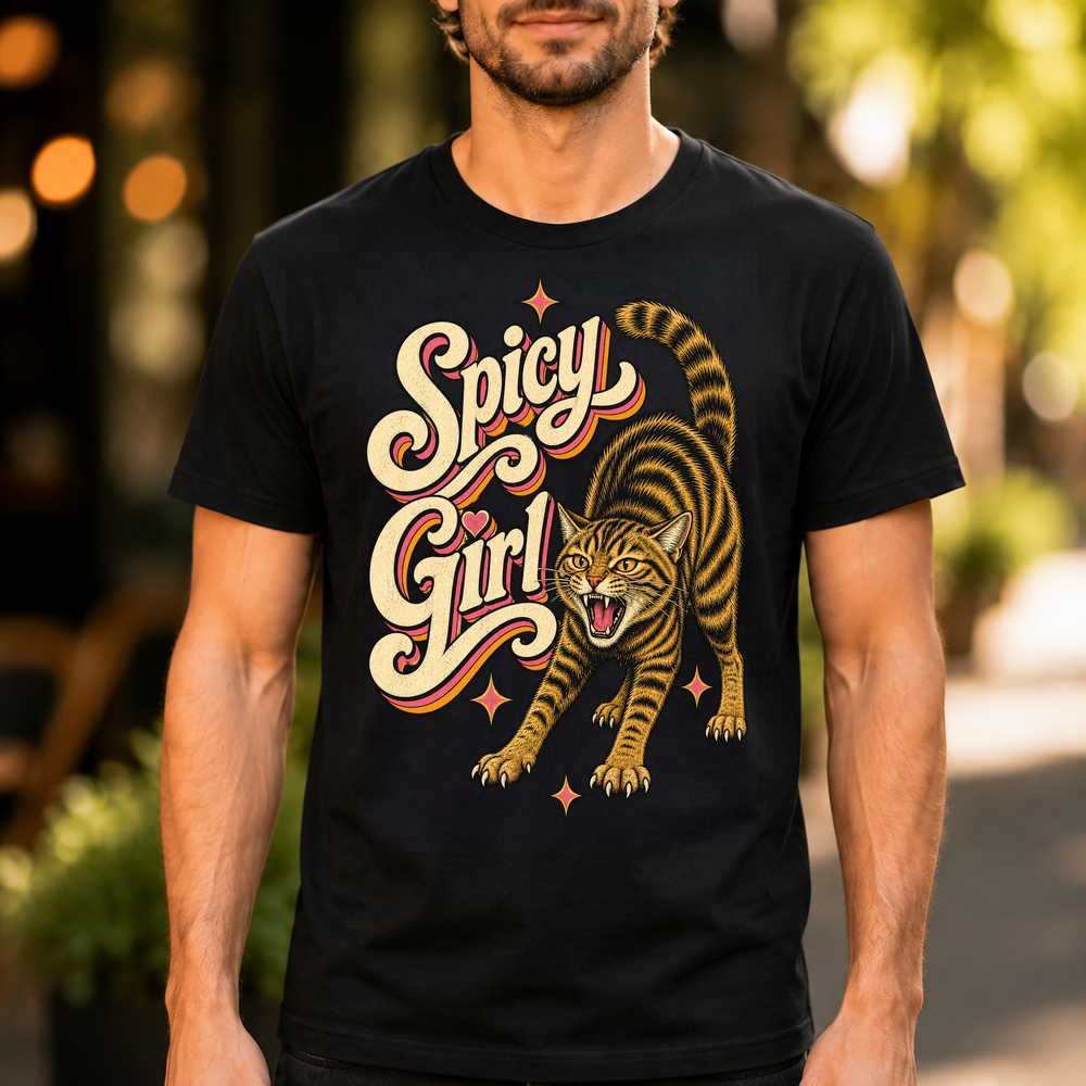 Spicy Girl Hissing Cat Tshirt
