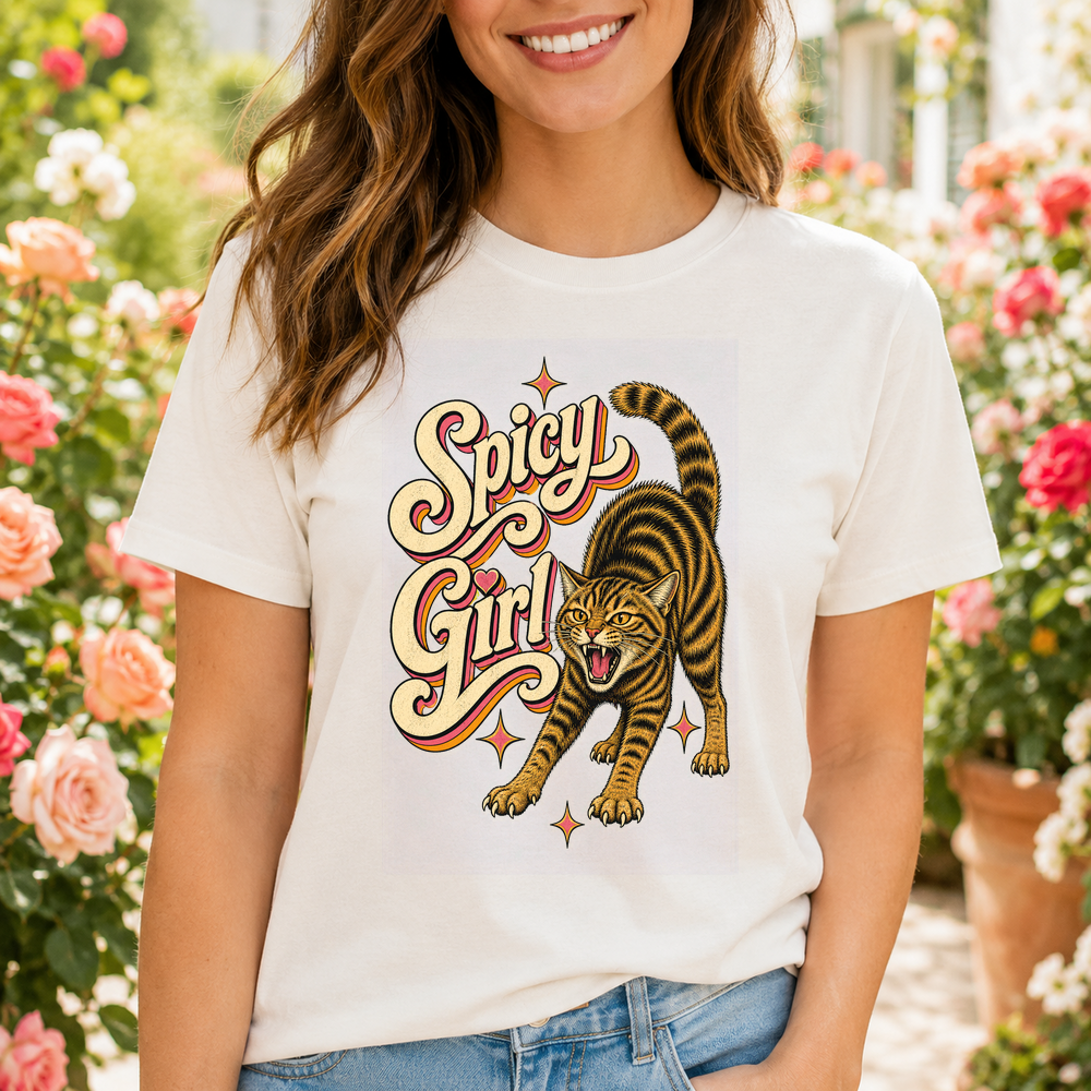 Spicy Girl Hissing Cat Tshirt