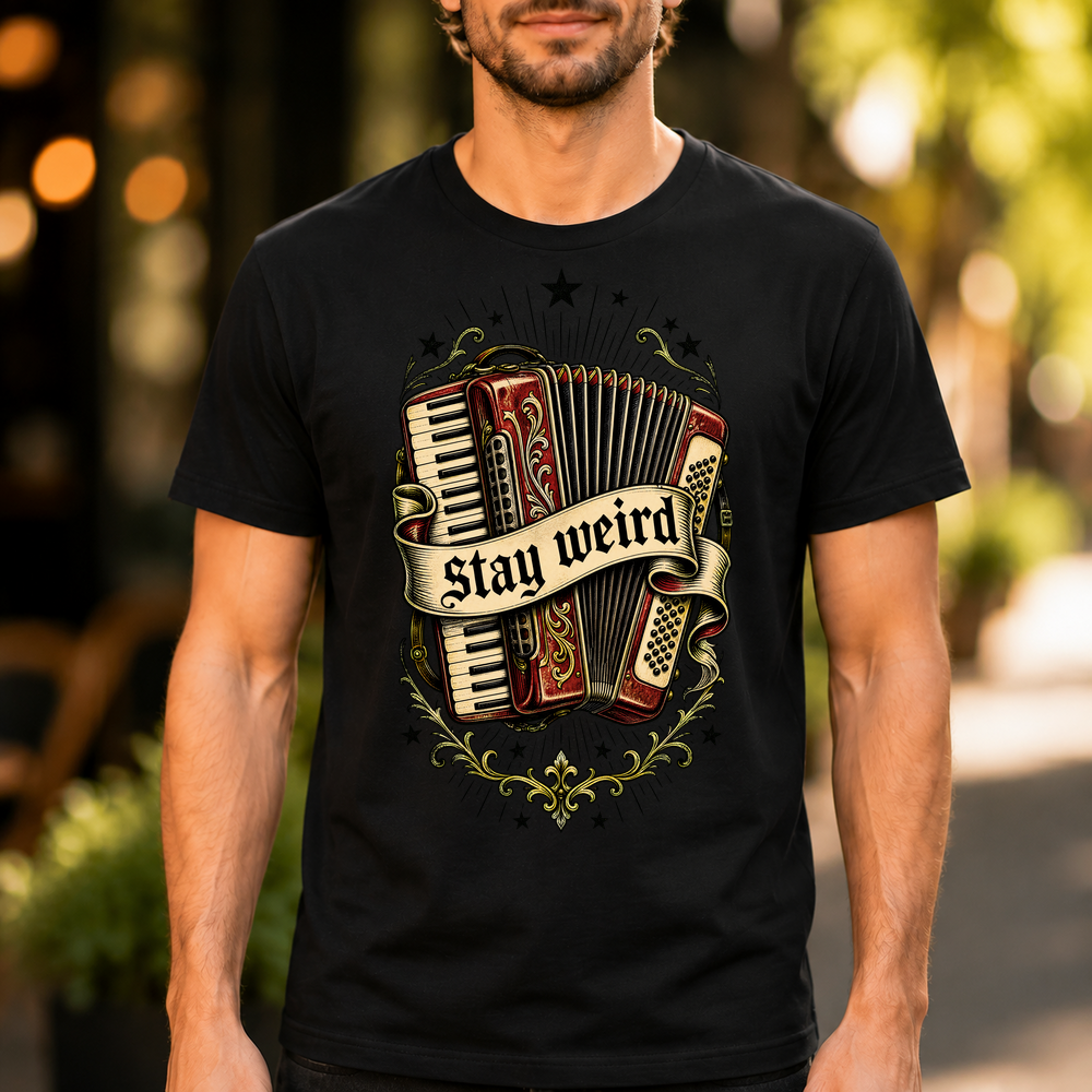 Stay Weird Accordion Banner Tshirt