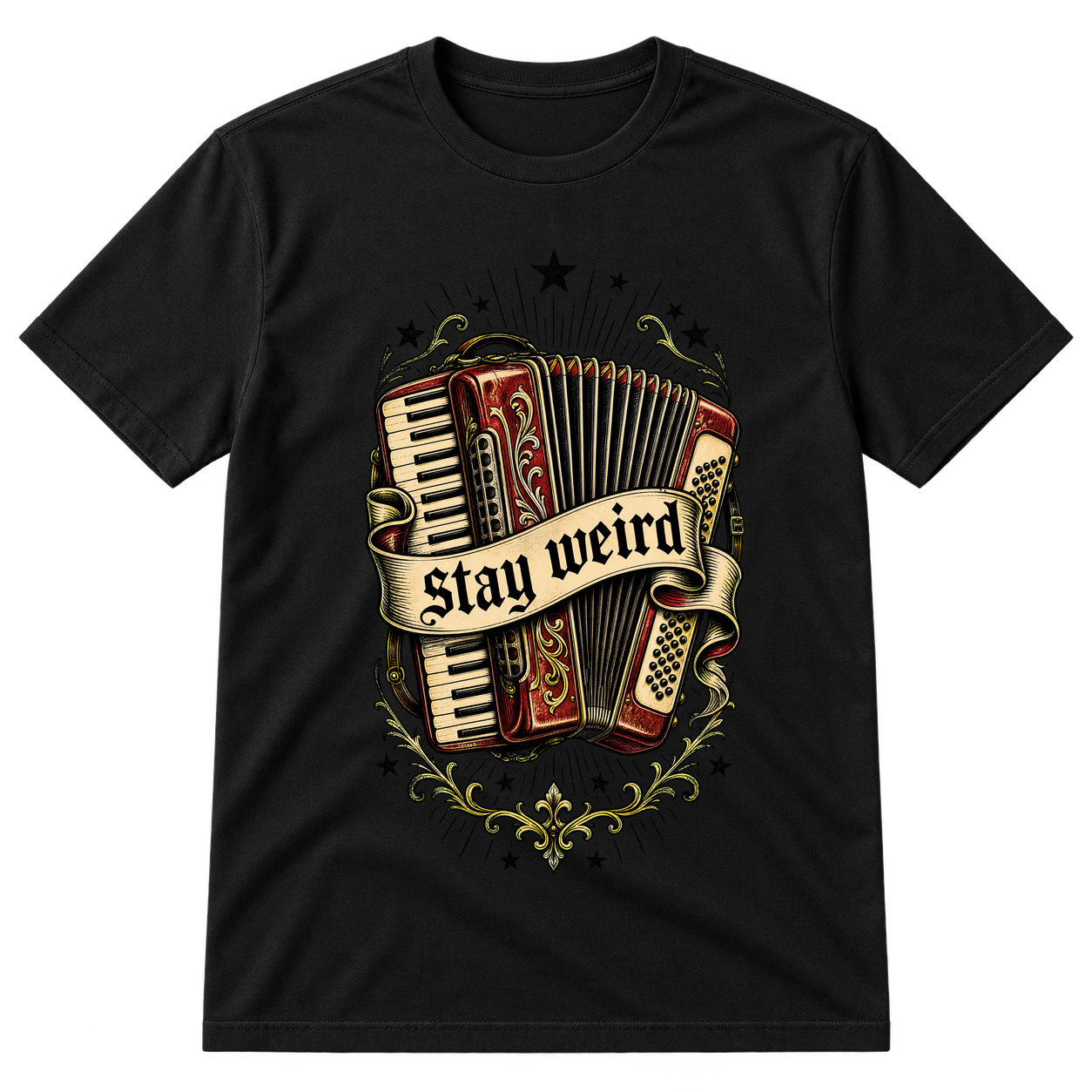 Stay Weird Accordion Banner Tshirt