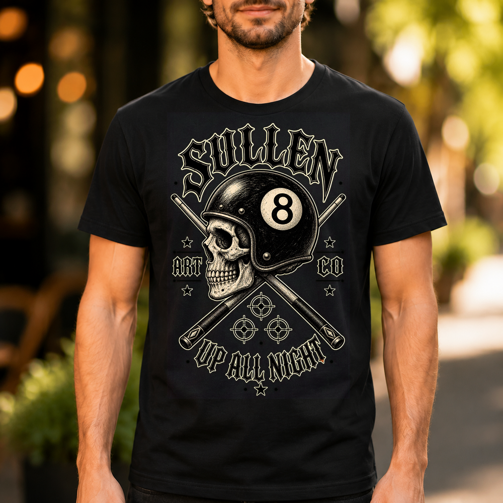 Sullen 8 Ball Skull Billiards Tshirt