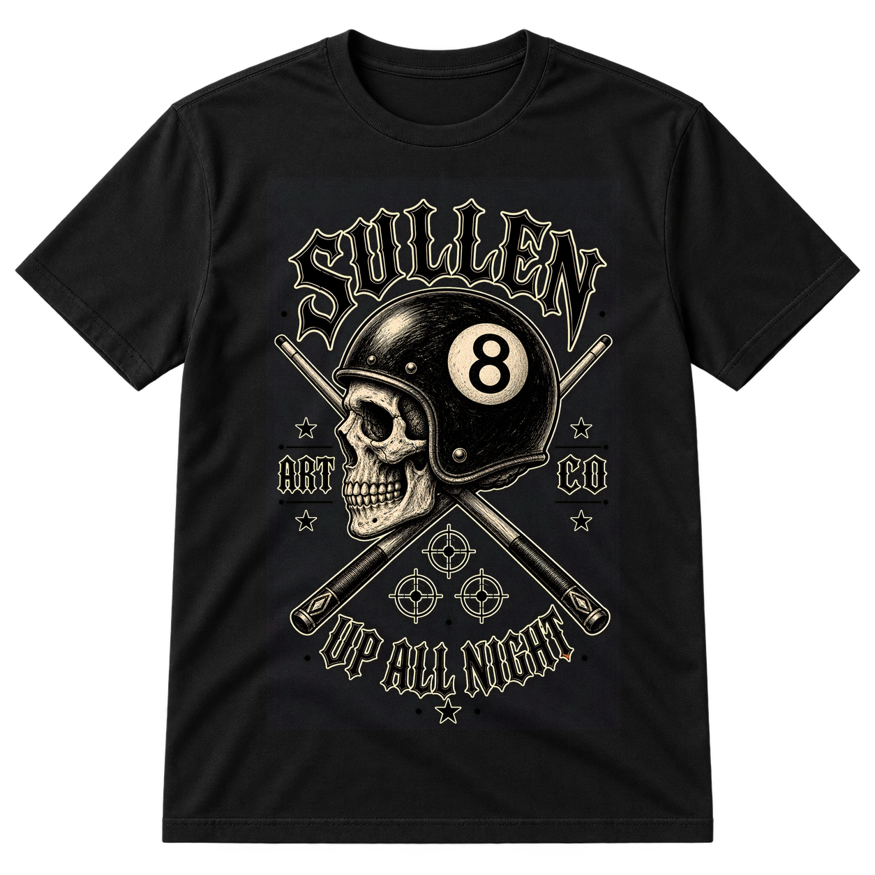 Sullen 8 Ball Skull Billiards Tshirt