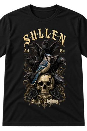 Sullen Art Co Birds Skull Design Tshirt