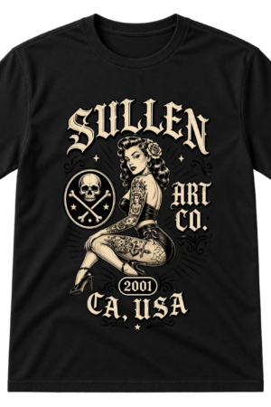 Sullen Art Co Pin Up Tattoo Design Tshirt