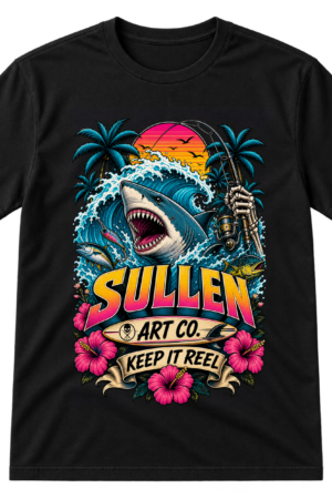 Sullen Art Co Tropical Shark Wave Tshirt