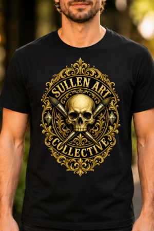 Sullen Art Collective Ornate Skull Emblem Tshirt