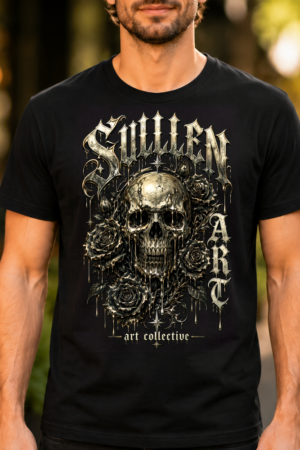Sullen Art Collective Skull Roses Drip Tshirt