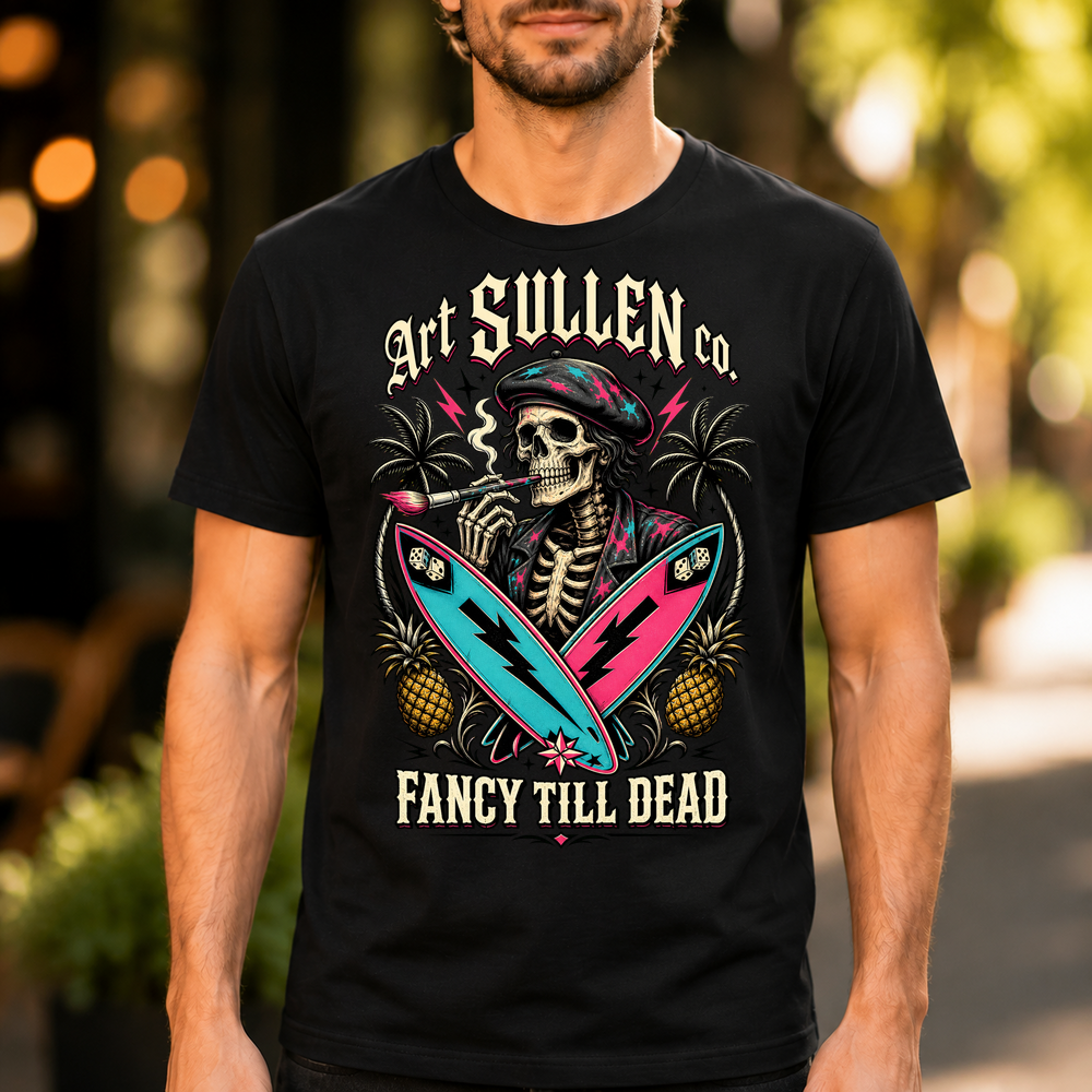 Sullen Art Reaper Paintbrush Skull Tshirt