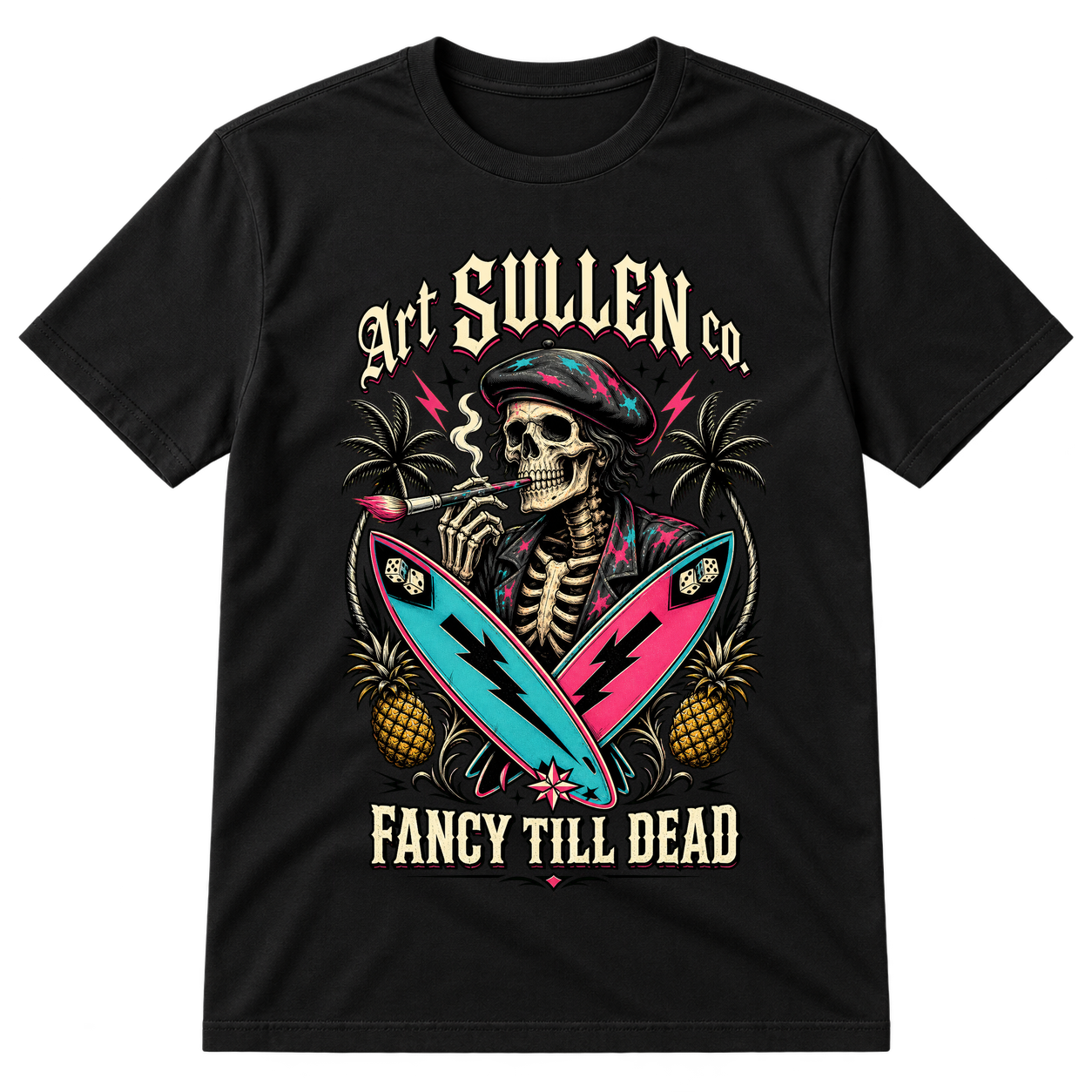 Sullen Art Reaper Paintbrush Skull Tshirt