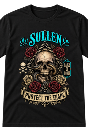 Sullen Art Skull Snake Roses Tshirt