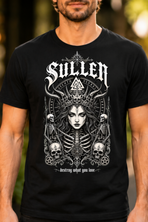Sullen Gothic Goddess Skeleton Crown Tshirt