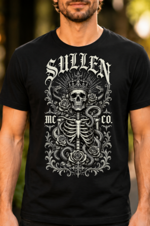 Sullen Skeleton Gothic Back Print Tshirt