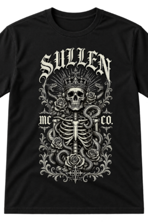Sullen Skeleton Gothic Back Print Tshirt