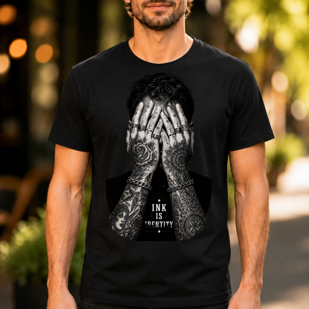 Tattooed Hands Portrait Tee Tshirt