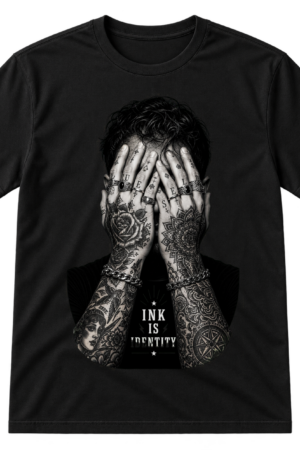 Tattooed Hands Portrait Tee Tshirt