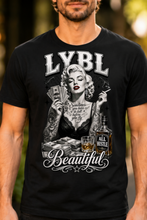 Tattooed Marilyn Money Whiskey Tshirt